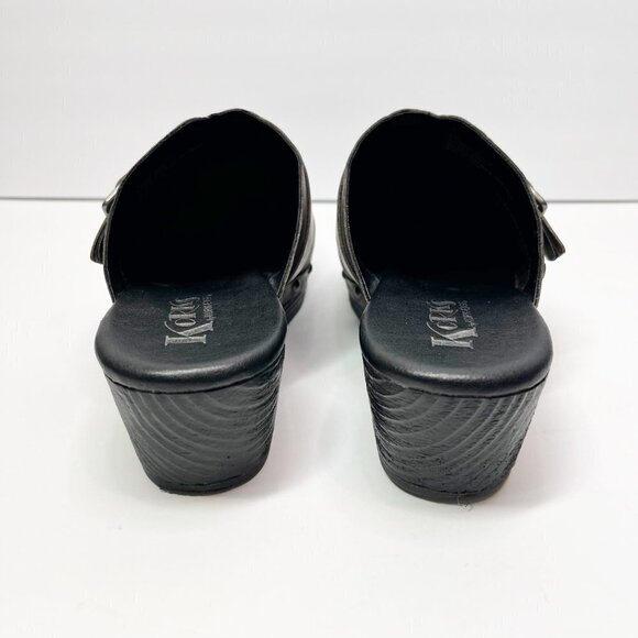 Korks by Kork ease Brown Leather Clog Mules Studded Slip On Shoes studded Size 8 - Picture 9 of 12